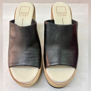 Dolce Vita Heels Womens Size 9 Black Clogs Chunky Heels Open Toe NWOT